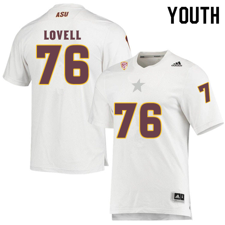 Youth #76 Spencer LovellArizona State Sun Devils College Football Jerseys Sale-White